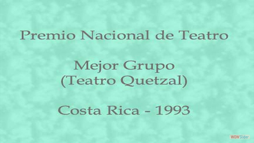 Premio Nacional de Teatro  - 1993